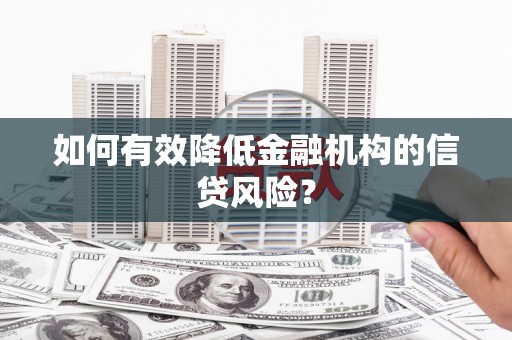 盘县如何有效降低金融机构的信贷风险？