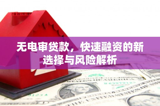 盘县无电审贷款，快速融资的新选择与风险解析