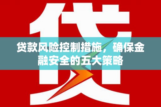 盘县贷款风险控制措施，确保金融安全的五大策略
