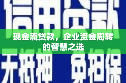 盘县现金流贷款，企业资金周转的智慧之选