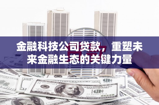 盘县金融科技公司贷款，重塑未来金融生态的关键力量