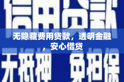 盘县无隐藏费用贷款，透明金融，安心借贷